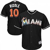 Marlins 10 JT Riddle Black Cool Base Jersey Dzhi,baseball caps,new era cap wholesale,wholesale hats